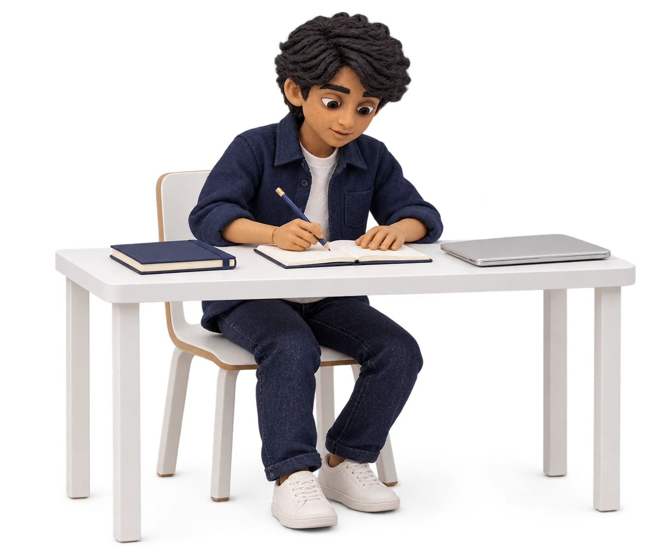 A miniature learner solving a problem without an open answer